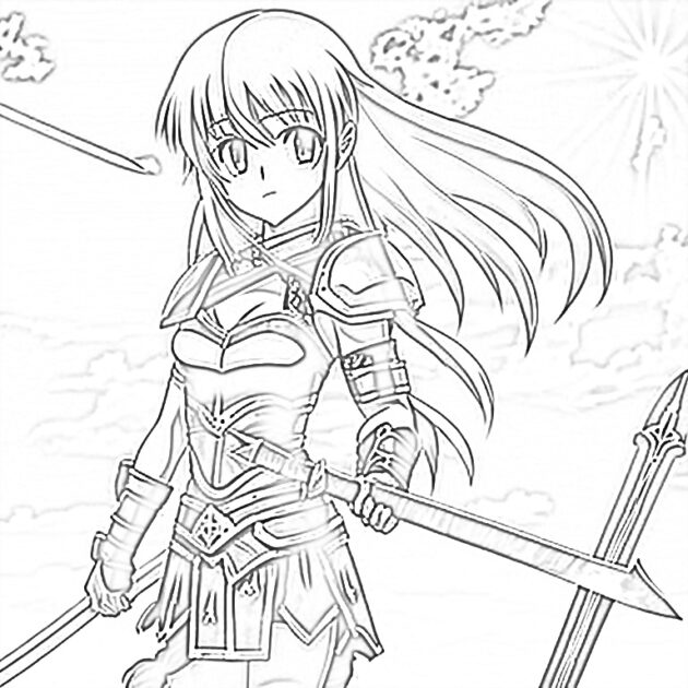 free anime coloring pages to print